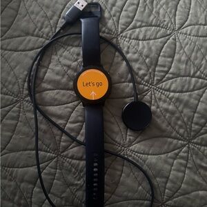 Black Smartwatch with Charger